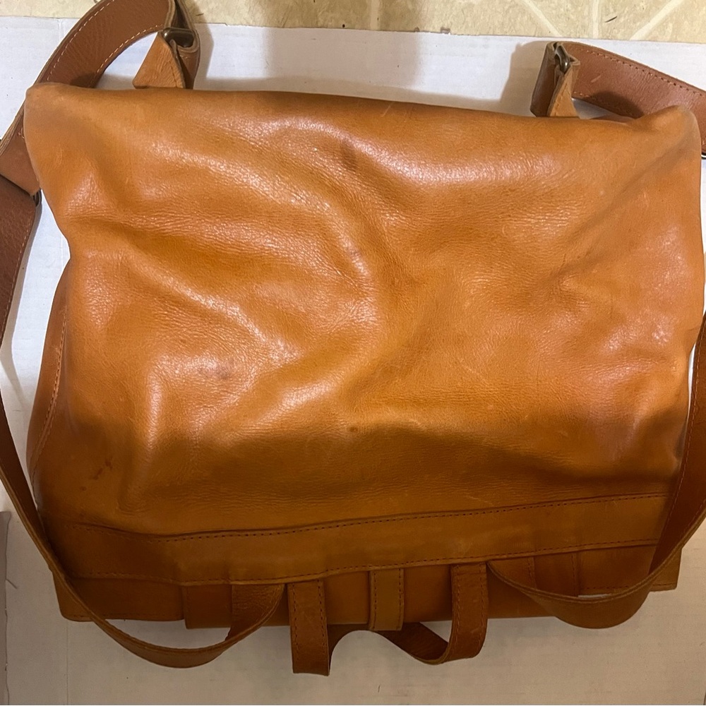 Able Cognac Leather Backpack - Picture 2 of 11